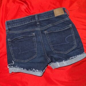 American Eagle Outfitters Indigo Rolled Hem Denim Shorts